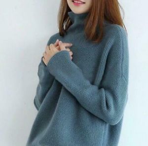 Women&#039;s Cashmere Turtleneck Neck Sweater Long Sleeve Knitwear Casual Jacket Top